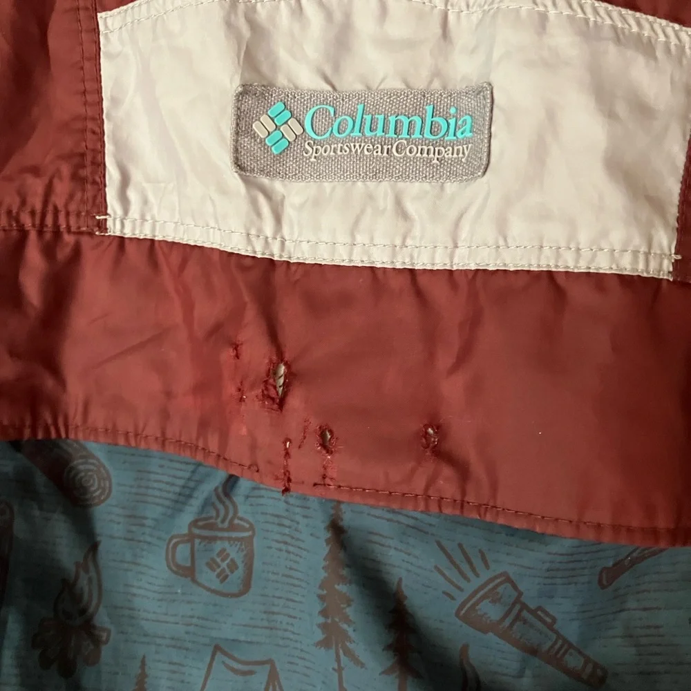 Columbia Retro Red and Blue Windbreaker - Picture 2 of 5